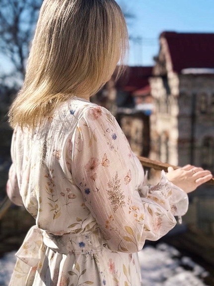 Платье из вискозного шифона "Ласковый взор"