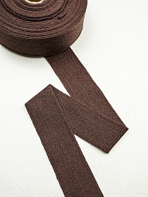 Лента киперная цв.шоколадно-коричневый, 40мм, хлопок-90%, п/э-10%