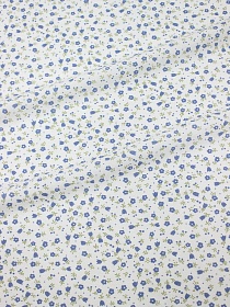 Штапель "Лусия - голубые цветы", ш.1.45м, вискоза-100%, 90гр/м.кв