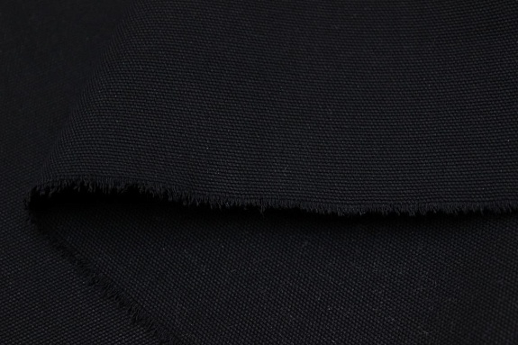 Плотный хлопок цв.Черный, СОРТ2, ш.1.55м, хлопок-100%, 250гр.м/кв