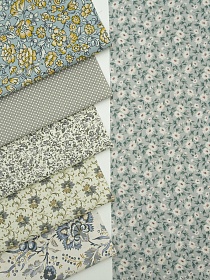 Набор тканей для рукоделия "Импортный хлопок: Амира", 45см*30см, 6шт