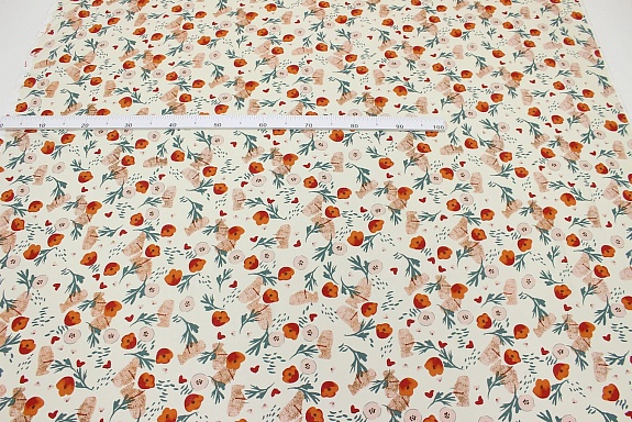 Штапель "Анима" цв.св.бежево-молочный, СОРТ2, ш.1.45м, вискоза-100%, 90гр/м.кв