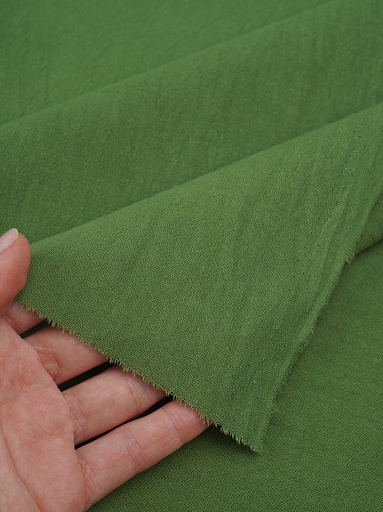 Хлопок крэш цв.Зеленый папоротник, ш.1.4м, хлопок-100%, 130гр/м.кв