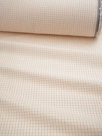 Вареный (стираный) хлопок "Мелкая клетка" цв.св.бежевый, ш.2.5м, хл-100%, 115гр/м.кв