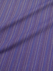 Мерный лоскут - Пестрядь этнограф. под домоткань "Синий меланж - полоска", ш.1.5м, хлопок-100%