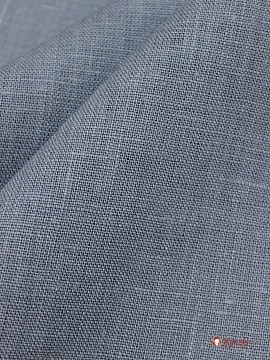 Лен костюмный с эффектом мятости цв.Серый с бирюзовым оттенком, ш.1.45м, лен-100%, 190гр/м.кв