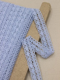 Кружево цв.небесно-голубая дымка, ш.25мм, хлопок-90%, п/э-10%, рис.149/20