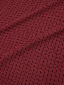 Мерный лоскут (ткань в отрезах) Пестрядь "Чернильная клетка (12*12мм) на бордово-терракотовом", ш.1.45м, хлопок-95%, п/э-5%