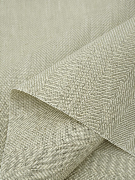 Льняной жаккард "Елочка" цв.натуральный, ш.1.5 м, лен-100%, 280гр/м.кв