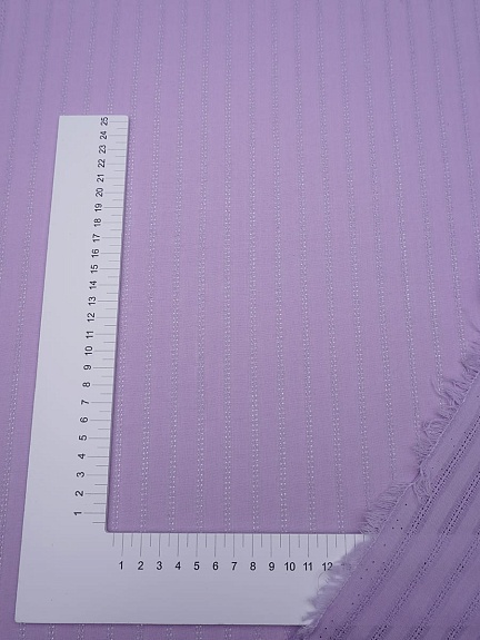 Фактурный хлопок "Мережка-полоска" цв.Лавандовый, ш.1.45м, батист, хлопок-100%, 100гр/м.кв