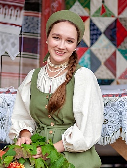 Сарафан из Крапивы Рами (Ramie) с хлопком в цвете зелено-оливковый хаки