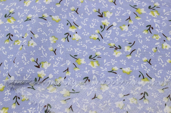 Штапель "Варенька" цв.пыльно-голубой с сиреневым оттенком, ш.1.42м, вискоза-100%, 90гр/м.кв