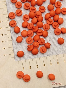 Пуговица "Грибок" пластмасса, цв.темно-оранжевый, 10мм