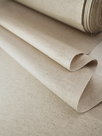 Полульняной атлас цв.Суровый, ш.1.6м, лен-50%, хлопок-50%, 210гр/м.кв