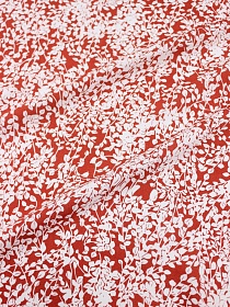 Штапель "Муравушка" цв.кирпично-терракотовый, ш.1.43м, вискоза-100%, 90гр/м.кв