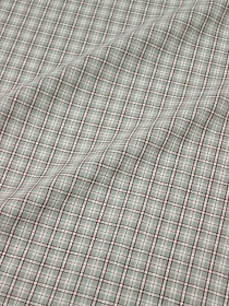 Вареный (стираный) хлопок "Двойная клетка на морозно-мятном", ш.2.52м, хлопок-100%, 125гр/м.кв