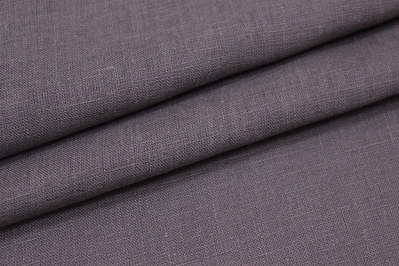 Лен костюмный с эффектом мятости цв.Т.лилово-кофейный флер-2, СОРТ2, ш.1.45м, лен-100%, 190гр/м.кв