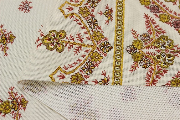 Рогожка "Васама" цв.ванильно-абрикосовый, ш.1.5м, хлопок-100%, 160гр/м.кв