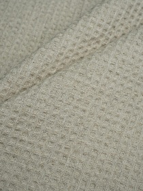 Вафельное полотно с эффектом мятости цв.Суровый, ш.1.5м, лен-51%, хлопок-49%, 235гр/м.кв