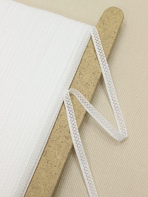 Кружево цв.белый, 10мм, п/э-100%