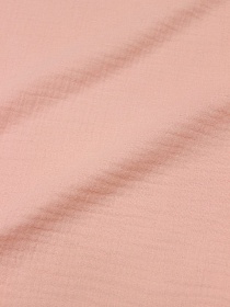 Муслин двухслойный с эффектом жатости цв.Персиковый, СОРТ2, ш.1.4м, хл-100%, 110гр/м.кв