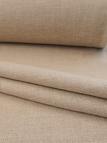 Лен костюмный с умягчением "Елочка" цв.натуральный, ш.1.4м, лен-100%, 310гр/м.кв