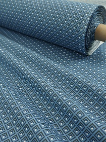 Бязь "Геометрия - уголки" цв.стальной синий, ш.1.5м, хлопок-100%, 120гр/м.кв