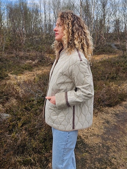 Телогрейка из полульна "Лиственный орнамент" и "Сахара - орнамент"