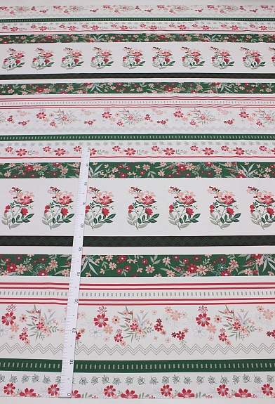 Поплин "Эмилия - цветочные дорожки", (комп), ш.2.2м, хлопок-100%, 110гр/м.кв