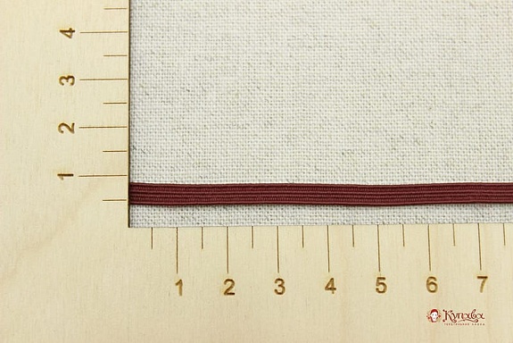 Резинка бельевая цв.темный бордово-коричневый, ш.4мм, 10м