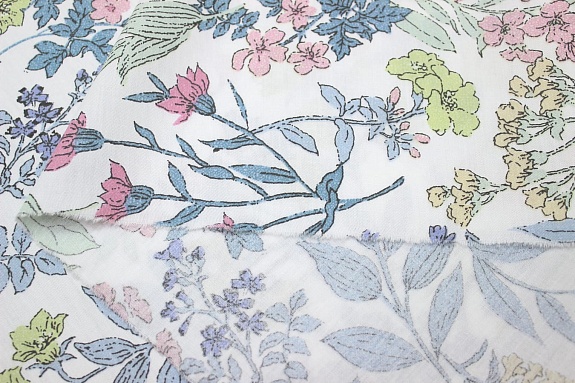 Сатин "Ароматное цветение" , ш.2.35м, хлопок-100%, 110гр/м.кв