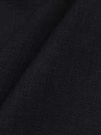 Лен костюмный цв.Сигнальный черный, ш.1.5м, лен-100%, 190гр/м.кв