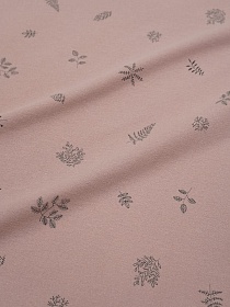 Теплый хлопок "Сухоцветы" цв.винтажный пыльно-розовый, ш.1.50м, хлопок-100%, 160гр/м.кв