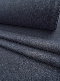 Шерсть пальтовая двухсторонняя цв.Темный гранитно-серый, ш.1.5м, шерсть-88%, п/э-12%, 420гр/м.кв
