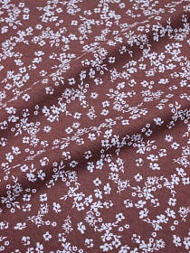 Теплый хлопок "Магдалина" цв.коричнево-бордовый винтаж, ш.1.50м, хлопок-100%, 160гр/м.кв