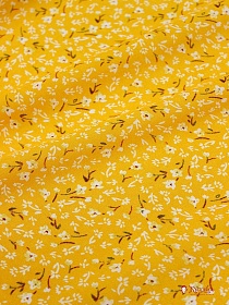 Штапель "Варенька" цв.желто-оранжевый, ш.1.43м, вискоза-100%, 90гр/м.кв