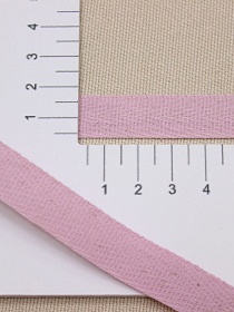 Лента киперная цв.светло-розовая дымка, ш.13мм, хлопок-100%
