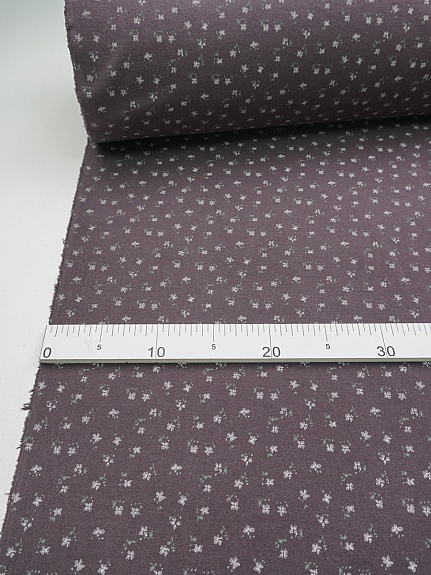 Теплый хлопок "Цветочки - мотылечки" цв.инжир, ш.1.5м, хлопок-100%, 150гр/м.кв