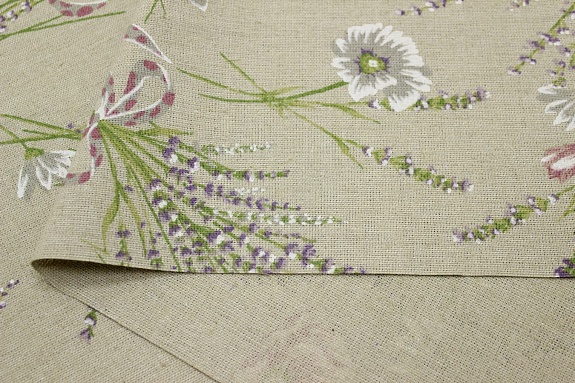 Ткань интерьерная с пропиткой "Ароматные букеты", ш.1.5м, хлопок-70%, п/э-30%, 260гр/м.кв