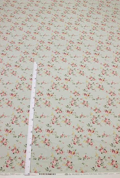 Ранфорс "Аделаис" цв.бл.морозная мята, ш.2.4м, хлопок-100%, 110гр/м.кв