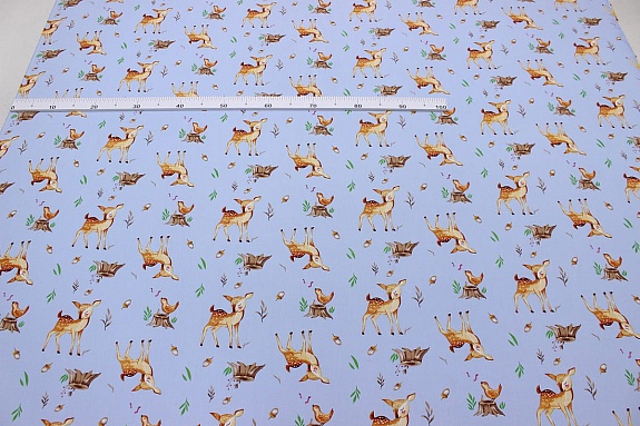 Штапель "Бемби" цв.небесно-голубой, ш.1.52м, вискоза-100%, 110гр/м.кв