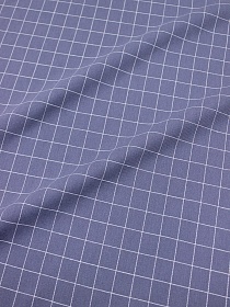 Пестрядь "Крупная клетка (22*18 мм)" цв.светлая голубика, ш.1.44м, хлопок-95%, п/э-5%, 150гр/м.кв