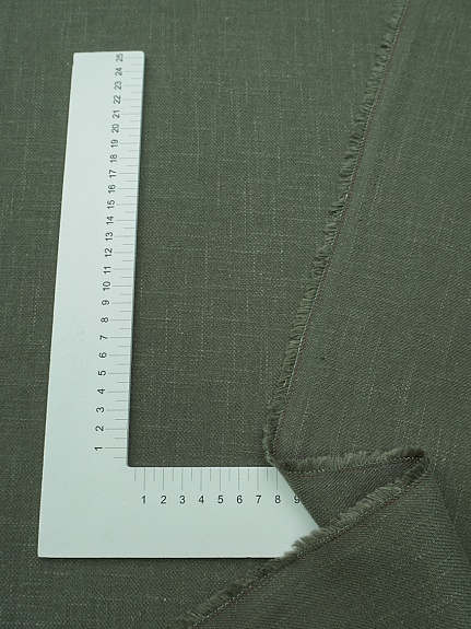 Конопля с хлопком-диагональ цв.Болотно-серый хаки, СОРТ2, ш.1.4м, конопля-80%, хлопок-20%, 246гр/м.кв