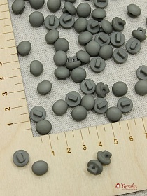 Пуговица "Грибок" пластмасса, цв.серый с зеленым оттенком, 10мм