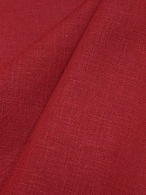 Лен костюмный с умягчением цв.Красно-бордовый, СОРТ2, ш.1.5м, лен-100%, 190гр/м.кв