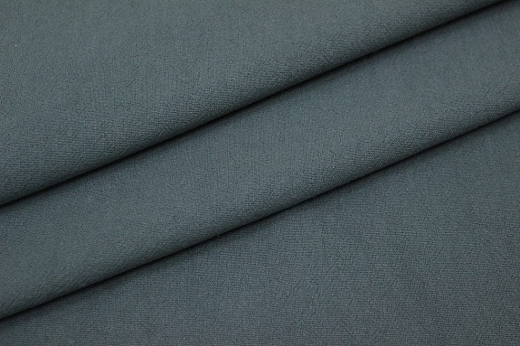 Хлопок крэш цв.Темный серо-зеленый флер-2, СОРТ2, ш.1.41м, хлопок-100%, 160гр/м.кв