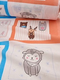 Ситец Крой детских носовых платков "Счастливый денек", ш.0.95м, хлопок-100%, раппорт 64см