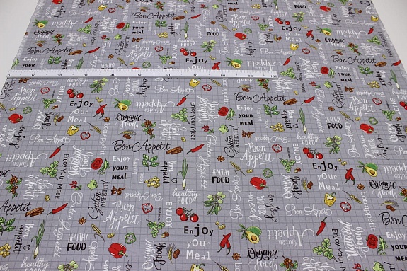 Рогожка "Эко-смак" цв.серый с синим оттенком, ш.1.5м, хлопок-100%, 160гр/м.кв