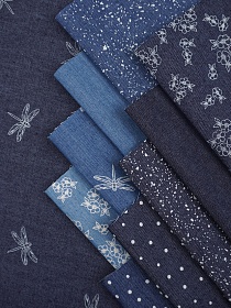 Набор тканей для рукоделия "Джинс сорочечный №1", 45*30 см, 10 шт