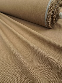 Вареный (стираный) хлопок "Микроклетка" цв.коричневый/бежевый, ш.2.5м, хл-100%, 110гр/кв.м